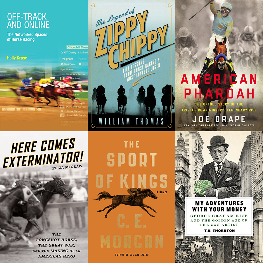 Covers of recently published books about horse racing