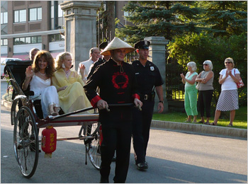 Marylou in a rickshaw