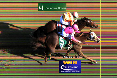 Official teletimer photo from Churchill Downs of the 2010 Kentucky Oaks finish